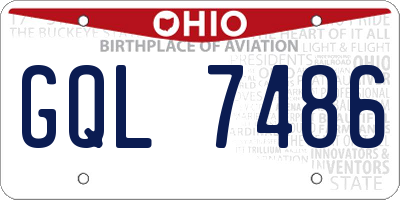 OH license plate GQL7486