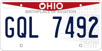 OH license plate GQL7492