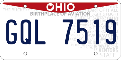 OH license plate GQL7519