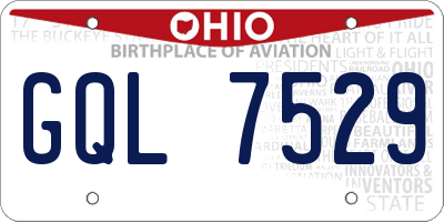 OH license plate GQL7529