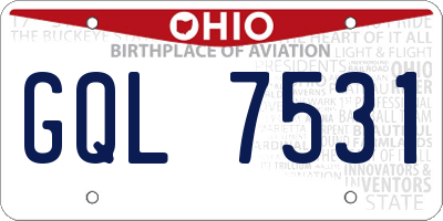 OH license plate GQL7531