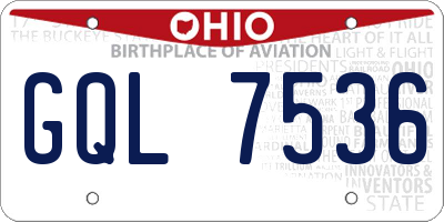 OH license plate GQL7536