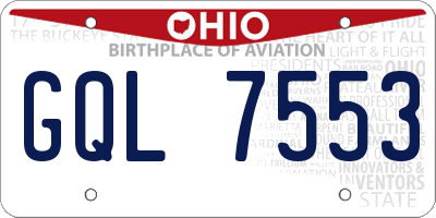 OH license plate GQL7553