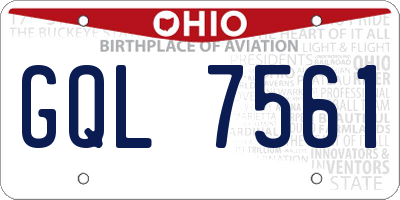 OH license plate GQL7561