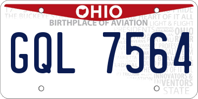OH license plate GQL7564
