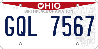 OH license plate GQL7567