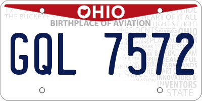 OH license plate GQL7572