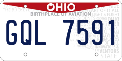 OH license plate GQL7591
