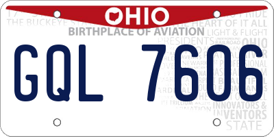 OH license plate GQL7606