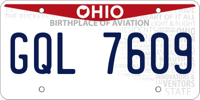 OH license plate GQL7609