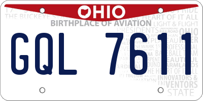 OH license plate GQL7611