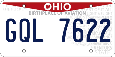 OH license plate GQL7622