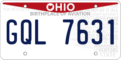 OH license plate GQL7631