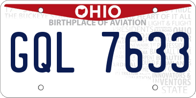OH license plate GQL7633