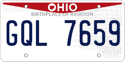 OH license plate GQL7659