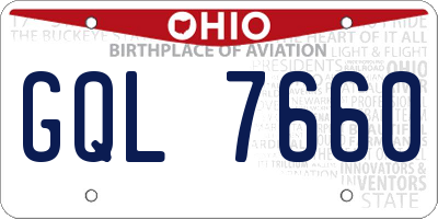 OH license plate GQL7660