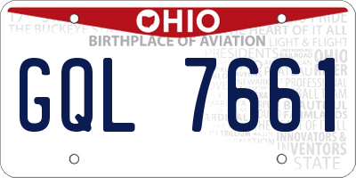 OH license plate GQL7661