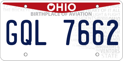 OH license plate GQL7662