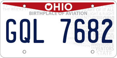 OH license plate GQL7682