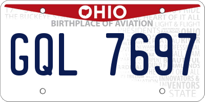 OH license plate GQL7697