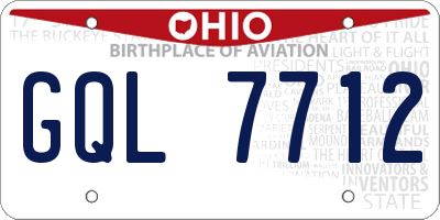 OH license plate GQL7712