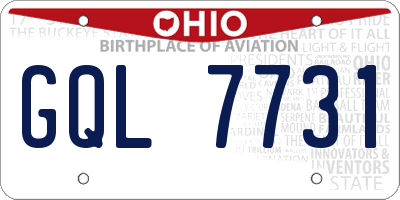 OH license plate GQL7731