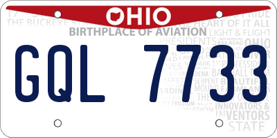 OH license plate GQL7733