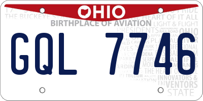 OH license plate GQL7746