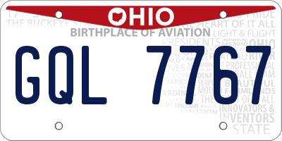 OH license plate GQL7767