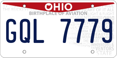 OH license plate GQL7779