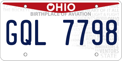 OH license plate GQL7798
