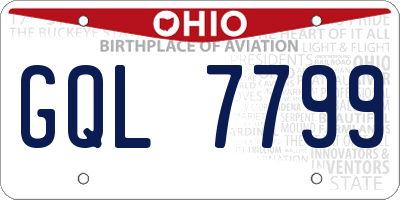 OH license plate GQL7799