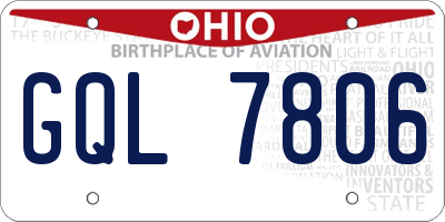 OH license plate GQL7806