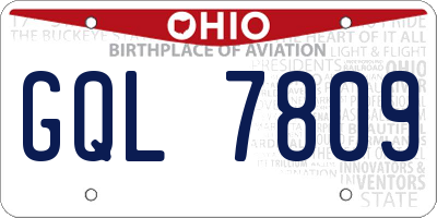 OH license plate GQL7809