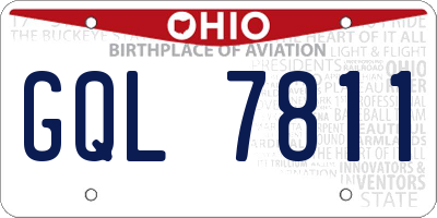 OH license plate GQL7811