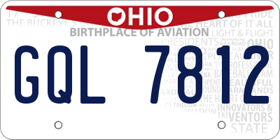 OH license plate GQL7812