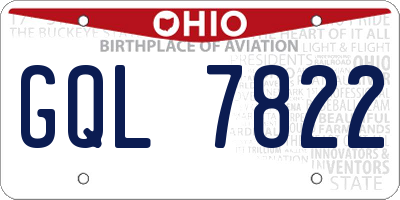 OH license plate GQL7822