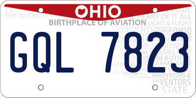 OH license plate GQL7823