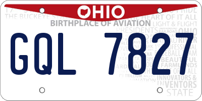 OH license plate GQL7827