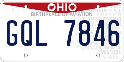 OH license plate GQL7846