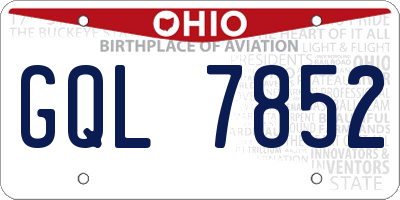 OH license plate GQL7852