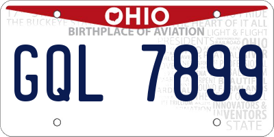 OH license plate GQL7899