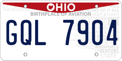 OH license plate GQL7904