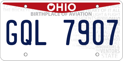 OH license plate GQL7907