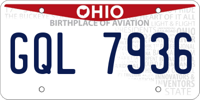 OH license plate GQL7936