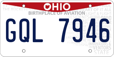 OH license plate GQL7946