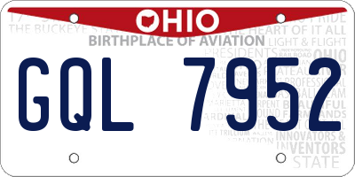 OH license plate GQL7952