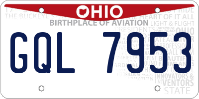 OH license plate GQL7953