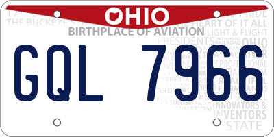 OH license plate GQL7966