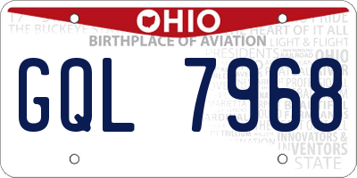 OH license plate GQL7968